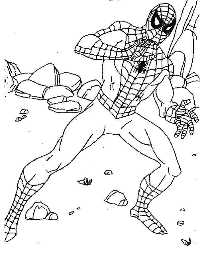 Spiderman Cartoons Coloring Pages Free