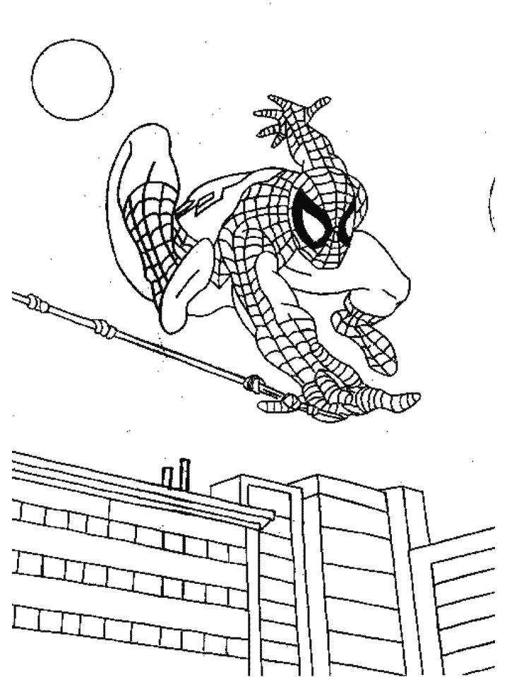 Spiderman Cartoons Coloring Page Free