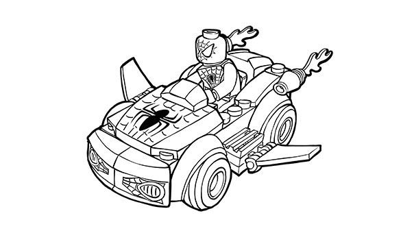 spiderman car coloring pages