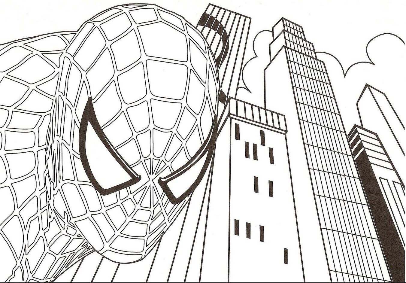 spiderman coloring page