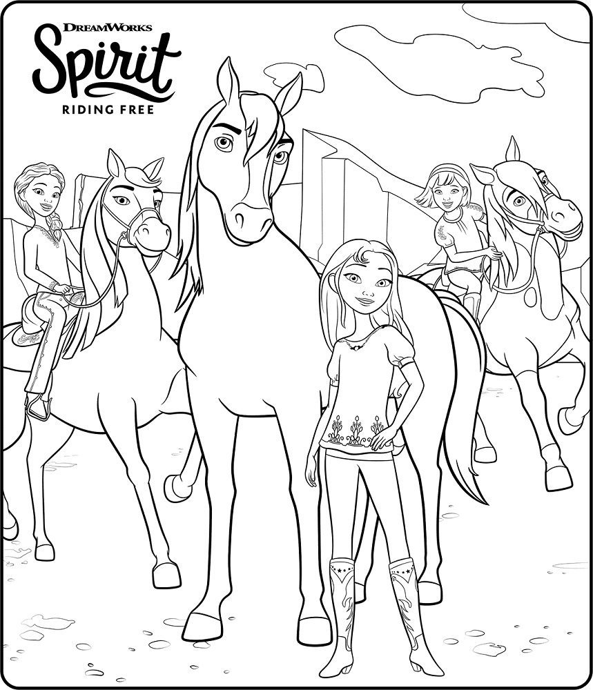 spirit horse coloring pages for kids