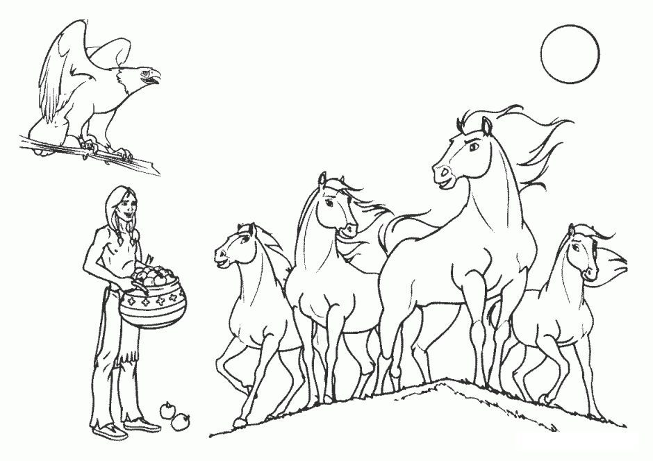 spirit horse coloring pages free