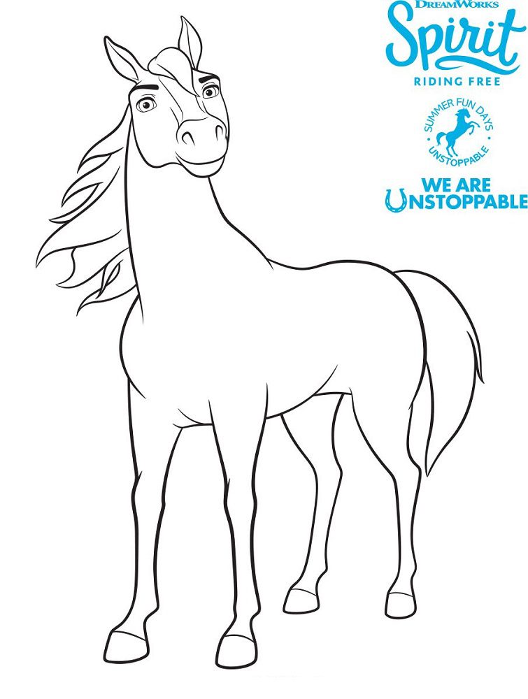 spirit horse coloring pages