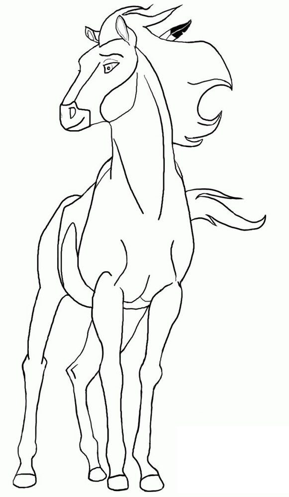 spirit horse face coloring pages