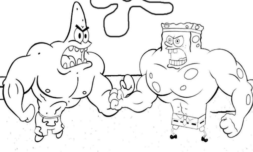 spongebob and patrick sponge out of water coloring pages