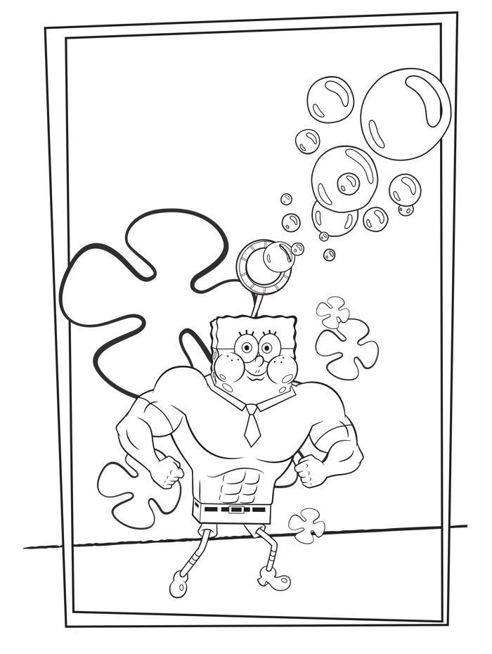 spongebob movie sponge out of water coloring pages