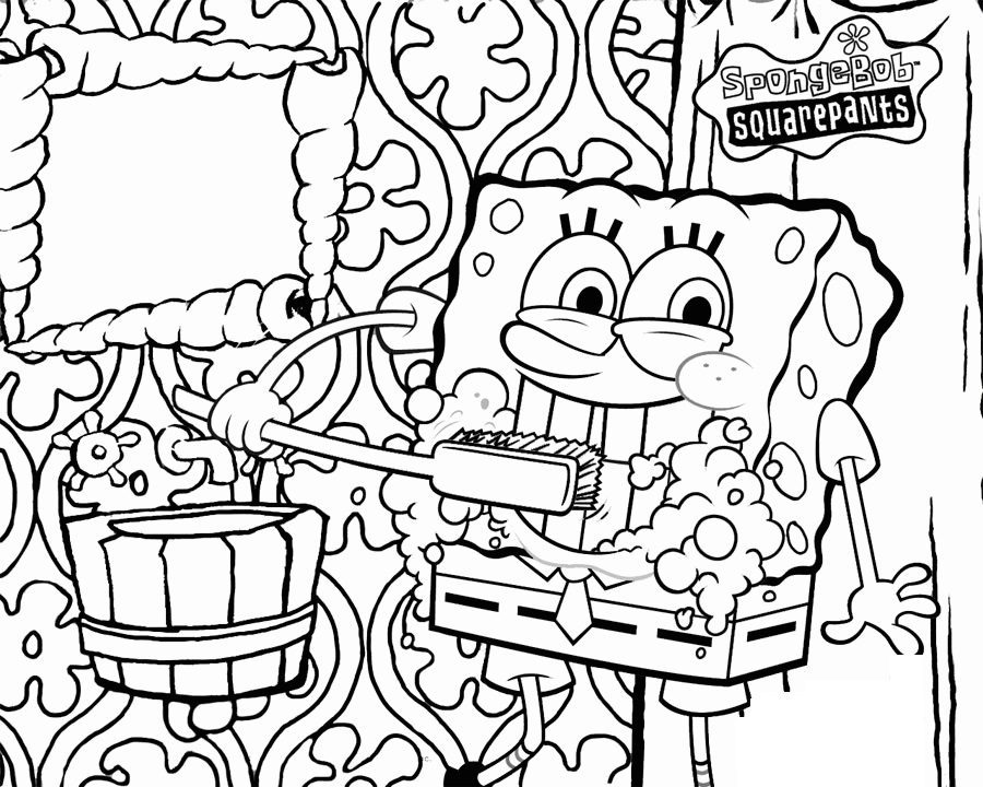 spongebob out of the water printable coloring pages
