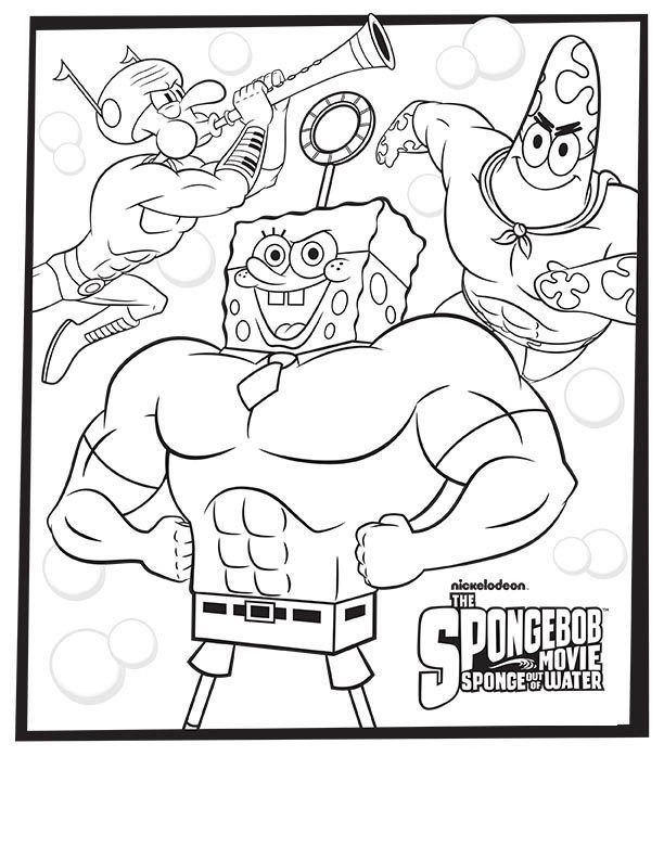 spongebob sponge out of water coloring pages sir pinch alot
