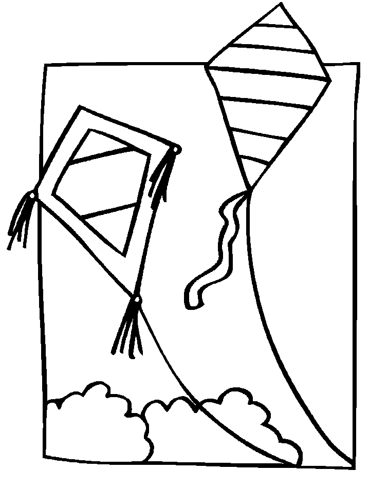 Kites Coloring Pages