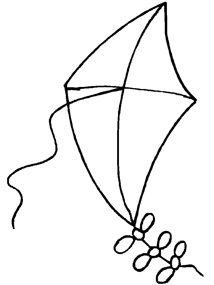 Kite Flying Coloring Pages