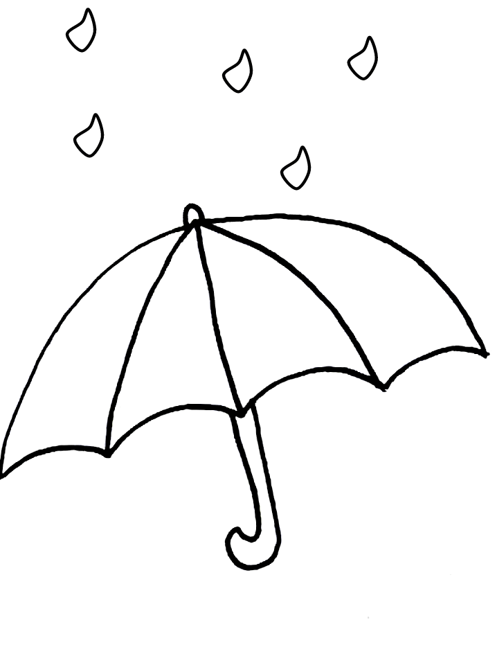 Spring Rain Coloring Page