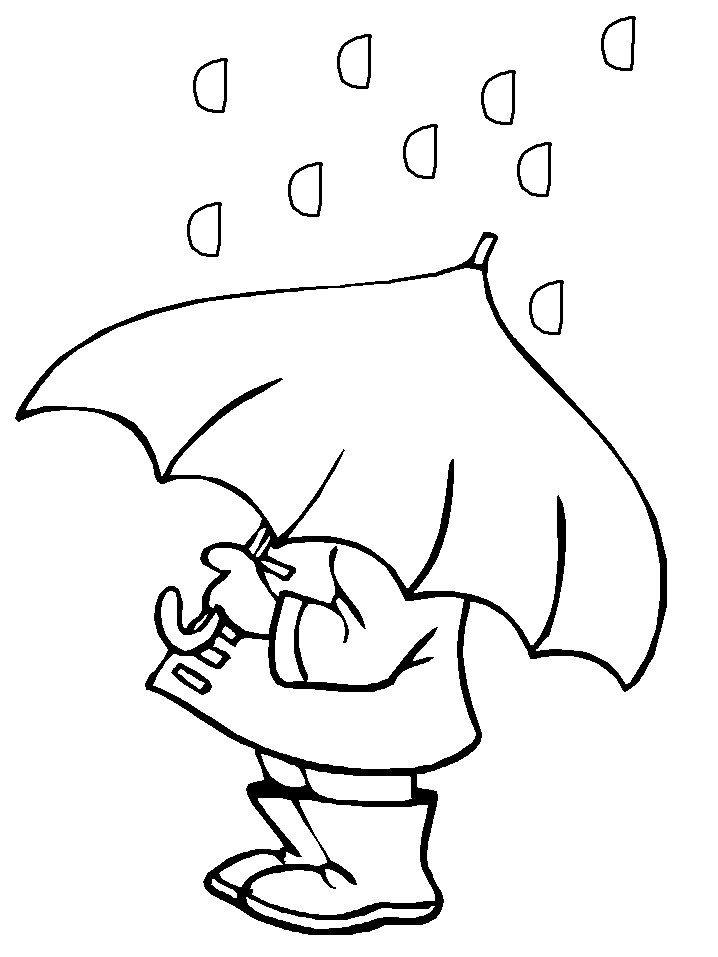 Spring Umbrella Coloring Page