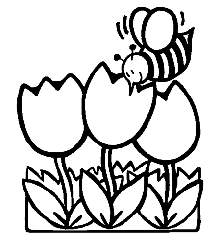 Spring coloring page