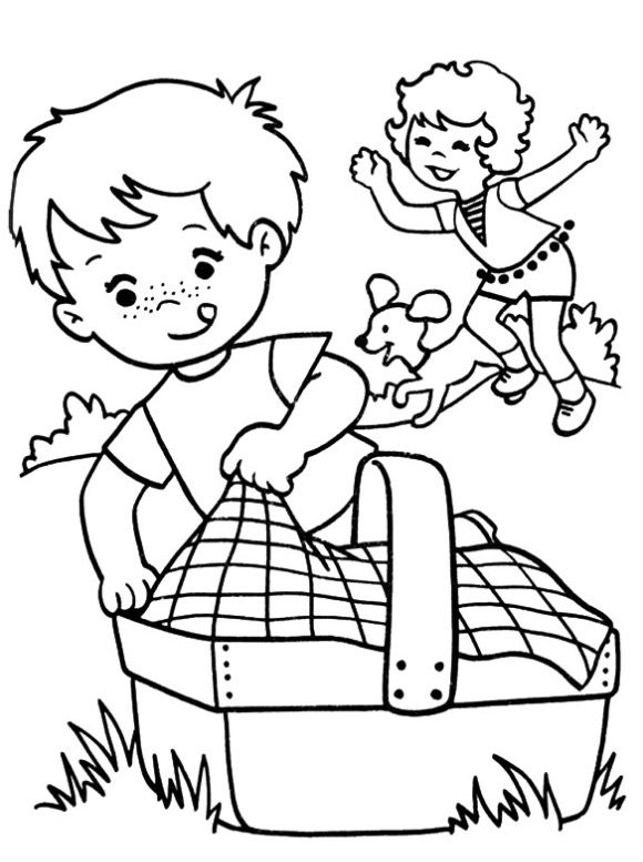 Spring Day Coloring Page