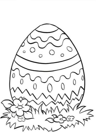 Spring Easter Egg Coloring page