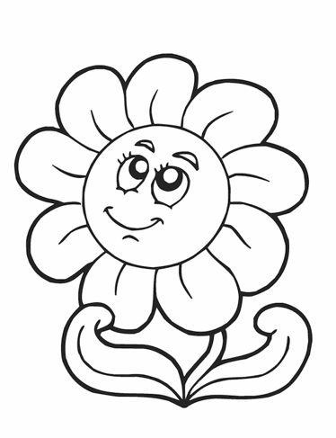 spring flowers coloring page