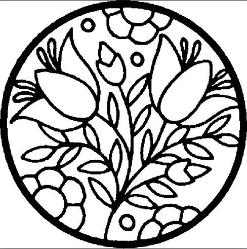 spring flowers coloring page