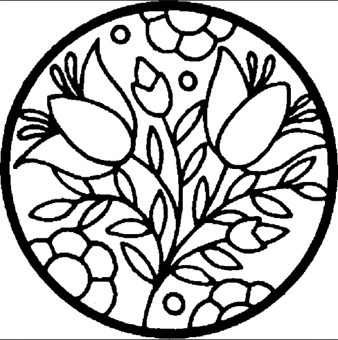 spring flowers coloring page