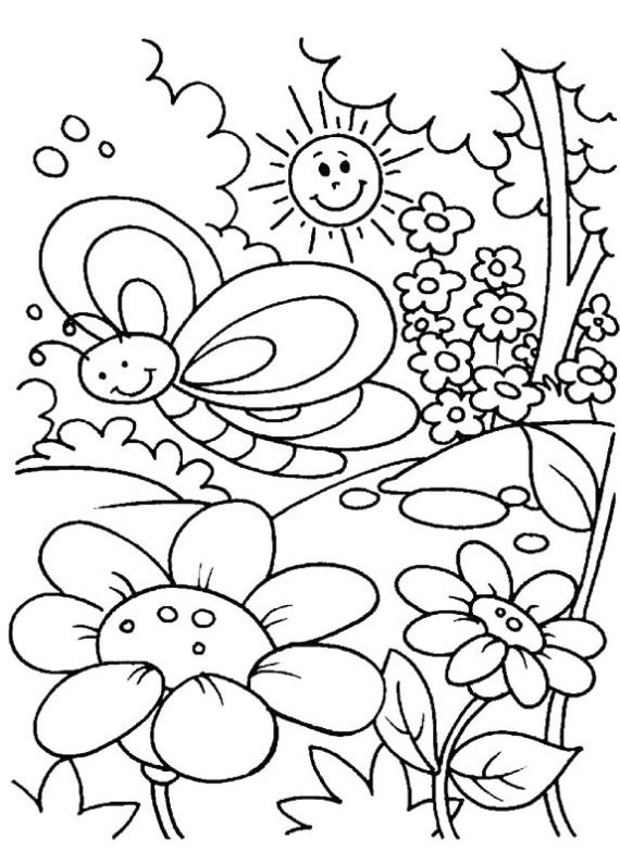 Spring Time coloring page