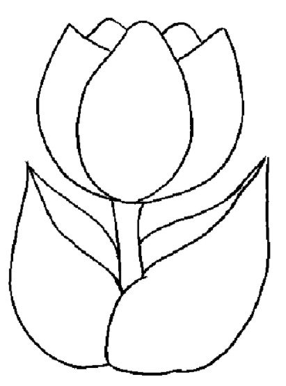 Spring Tulip coloring page