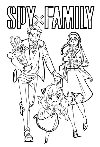 Spy Family Coloring Pages