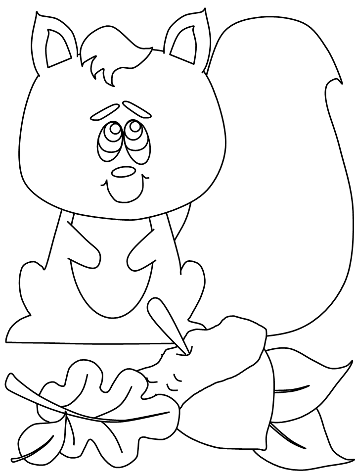 Squirrel Coloring Pages Printable