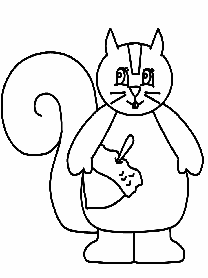 Coloring Page Squirrel