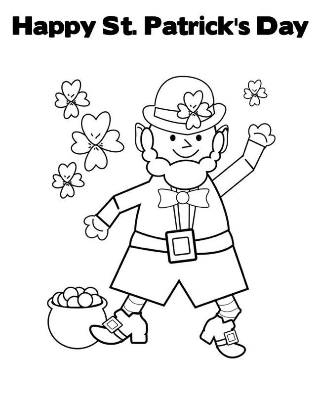 St Patrick's Day Coloring Sheet