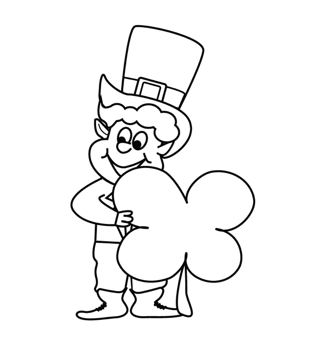 Download Leprechaun Clover Coloring Page Coloring Page Book For Kids