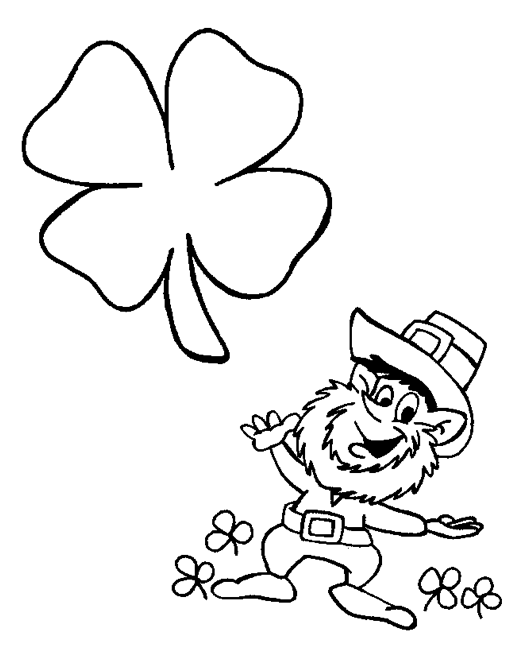 St Patricks Day Coloring Page Leprechaun