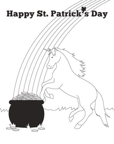 st patricks horse coloring pages