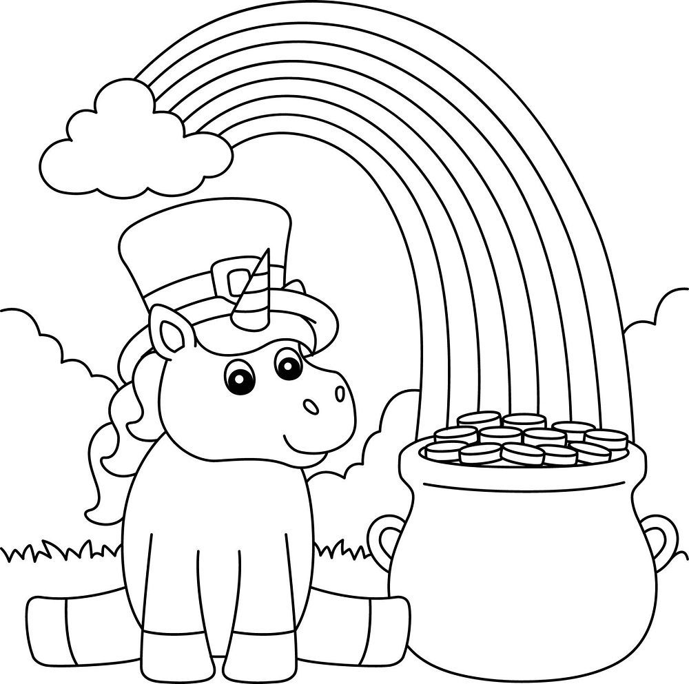 St. Patrick's Day Coloring Pages Horse