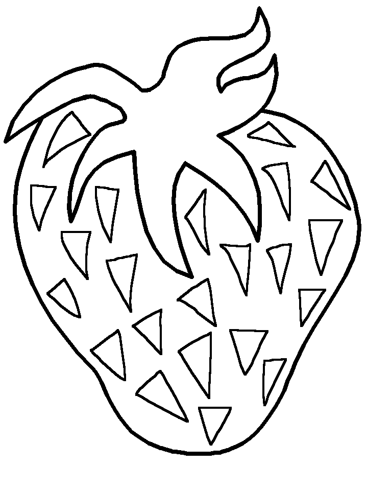 Strawberries Fruit Coloring Pages