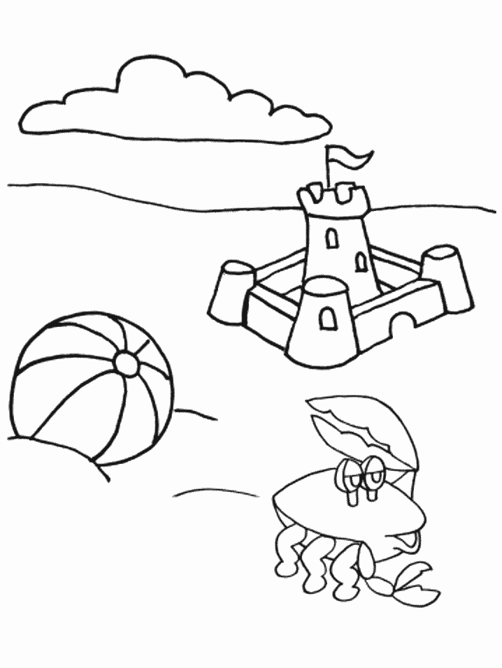 Beach Castle Coloring Pages