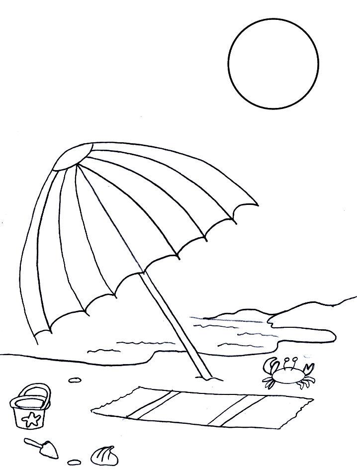 Umbrela De Plaja De Colorat