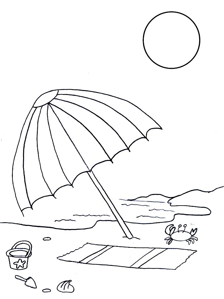 Beach Coloring Pages