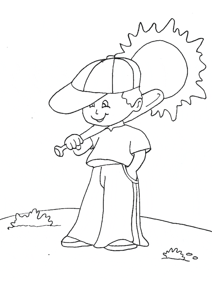 Summer Boy Coloring Pages