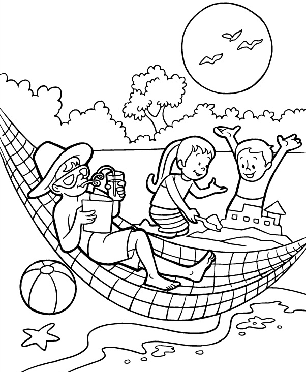 Summer Coloring Page