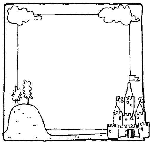 Summer picture frame coloring page