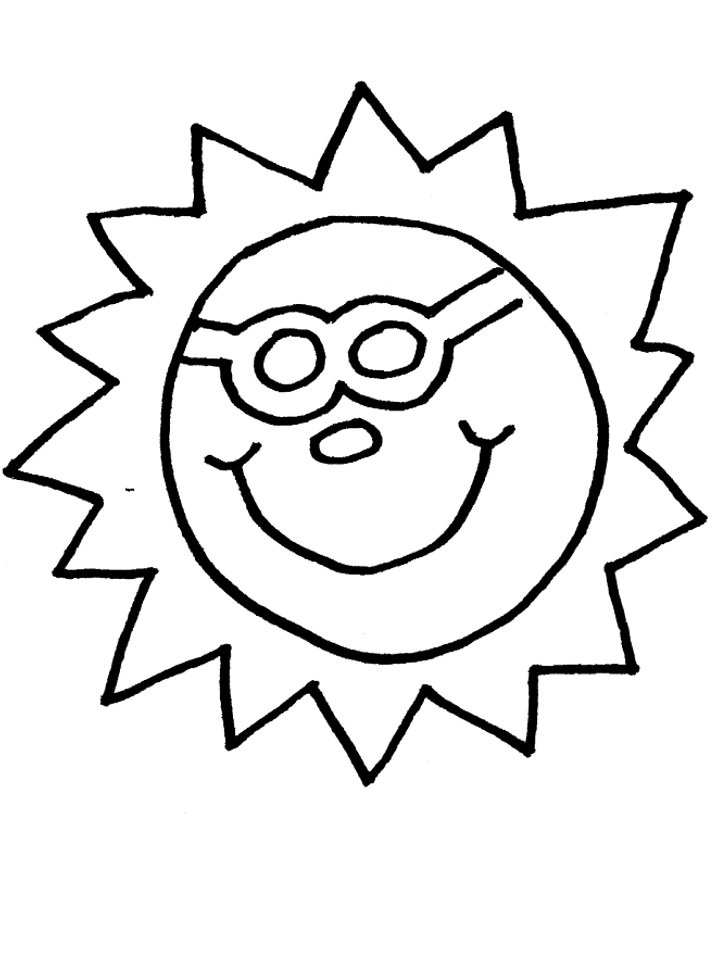 Summer Sun Coloring Pages