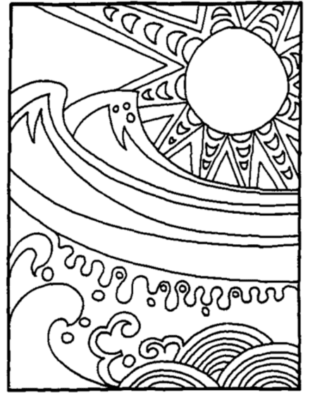 summer time coloring page