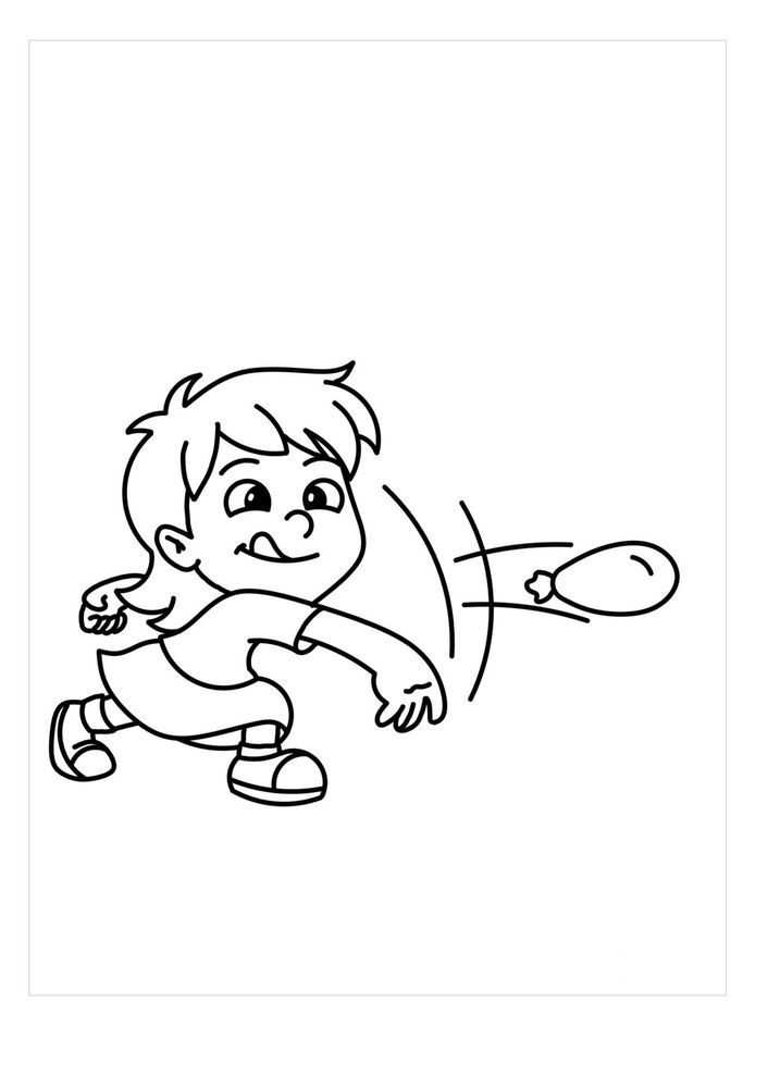 summer water ballon fun coloring pages