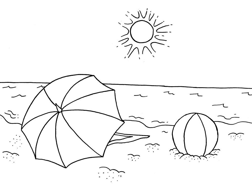 sun and water coloring pages
