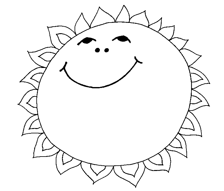 Sun coloring page