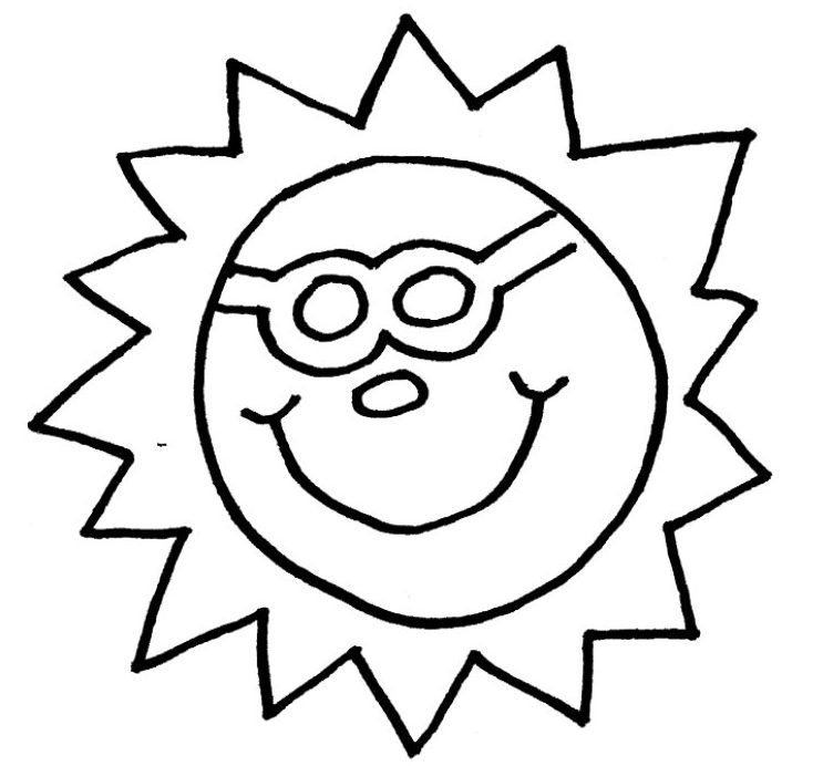 sun coloring page