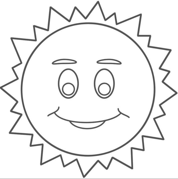 Summer Sun Coloring Page