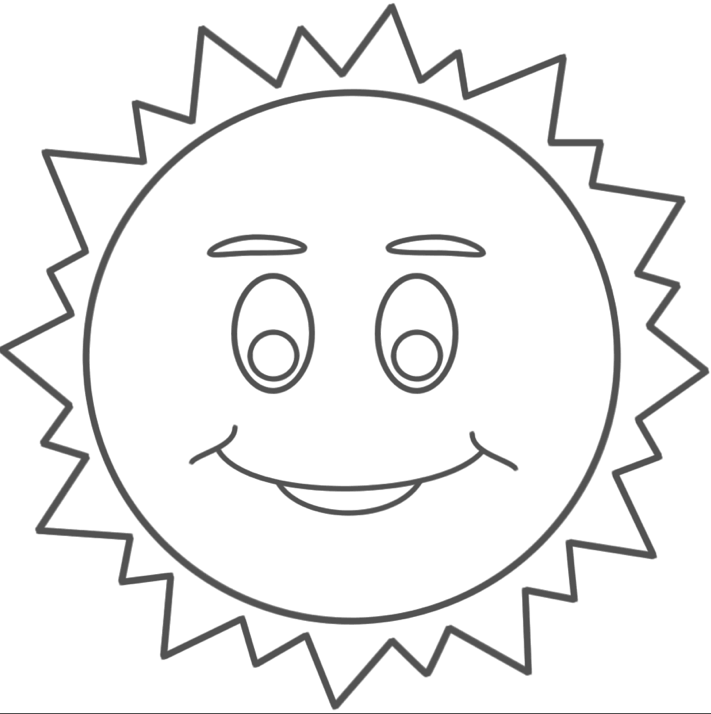 Summer Sun Coloring Page