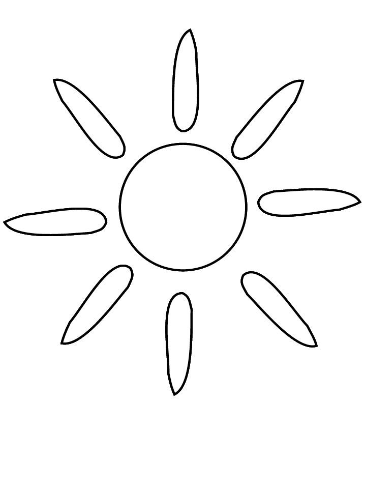 Sun Coloring Page For Kids