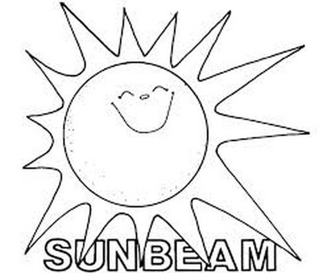 Sunbeams coloring page