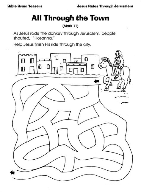 Sunday School Kids Cautiousness Coloring Page Craft Maze